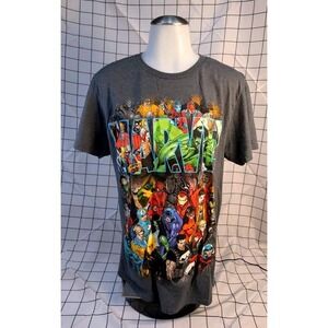 Marvel Comics ~ Group Shot Graphic T-Shirt ~ Grey ~ Men's Size Medium
